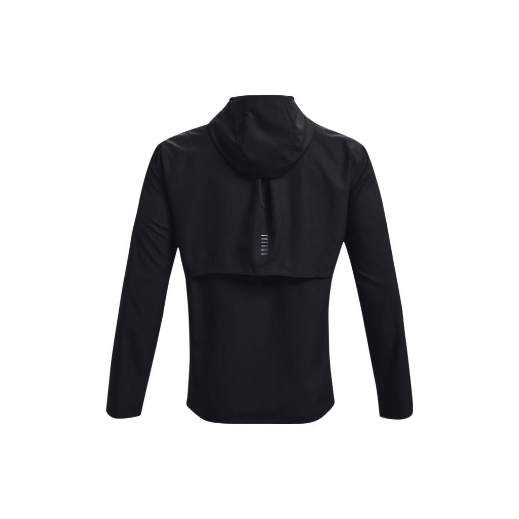 Under Armour Solid Color Running Hooded Jacket Men Outerwear Black 1365620-001