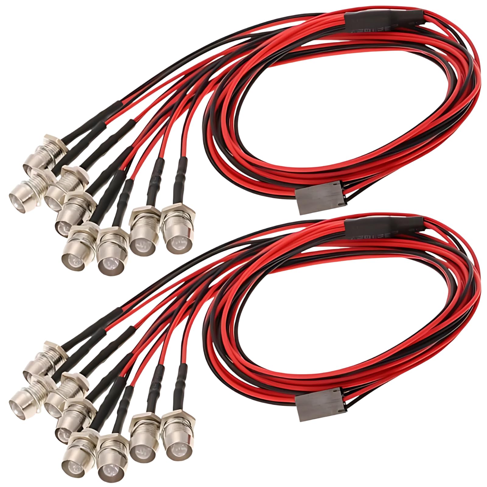 

MagZen RC Car LED Light Kit of 8 White and High Custom Parts for RC Cars (Set 2) - LEDs, 5mm, Red, Brightness,