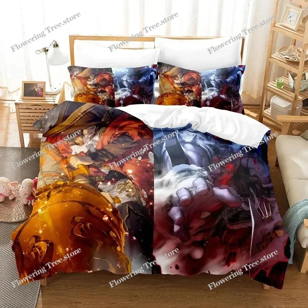 Anime Fate Grand Order Bedding Set Duvet Cover Bed Set Quilt Cover Pillowcase Comforter king Queen Size Boys Adult Bedding Set02
