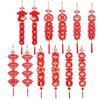 Vietnamese Lunar New Year Decoration Couplets New Year Red Knot Tassel Couplets Ornaments Spring Wall Ornaments for Asian Lunar
