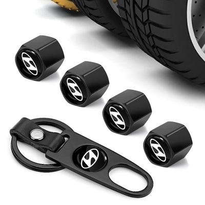 Car Tire Valve Cap Wheel Stem Cover with Wrench KeyChain For I30 Tucson I20 Accent I10 Elantra Veloster Getz