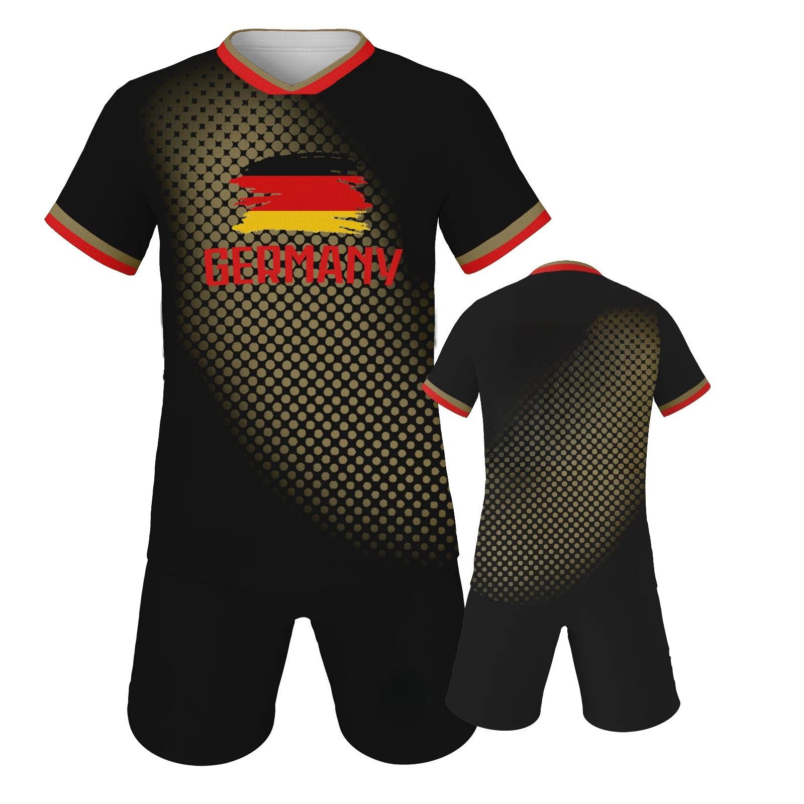 

Soccer Jersey Shorts Germany Football Set School Team Club Training Jerseys 3XL