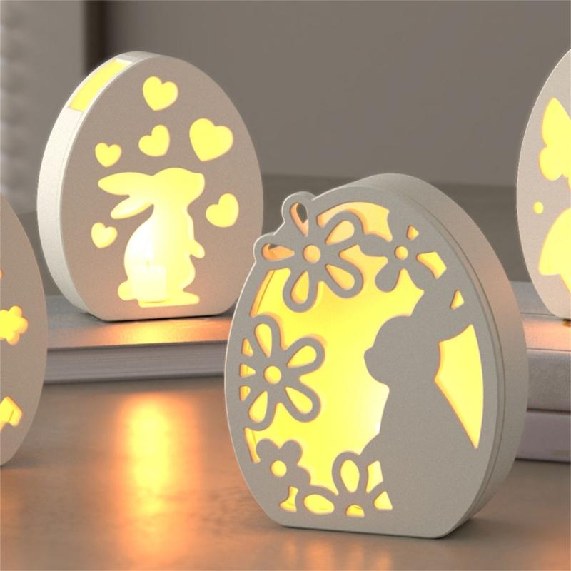 Hollowed Bunnies Silicone Candle Holder Molds for Making Tealight Holder Candle Stand Home Decoration Epoxy Resin Molds