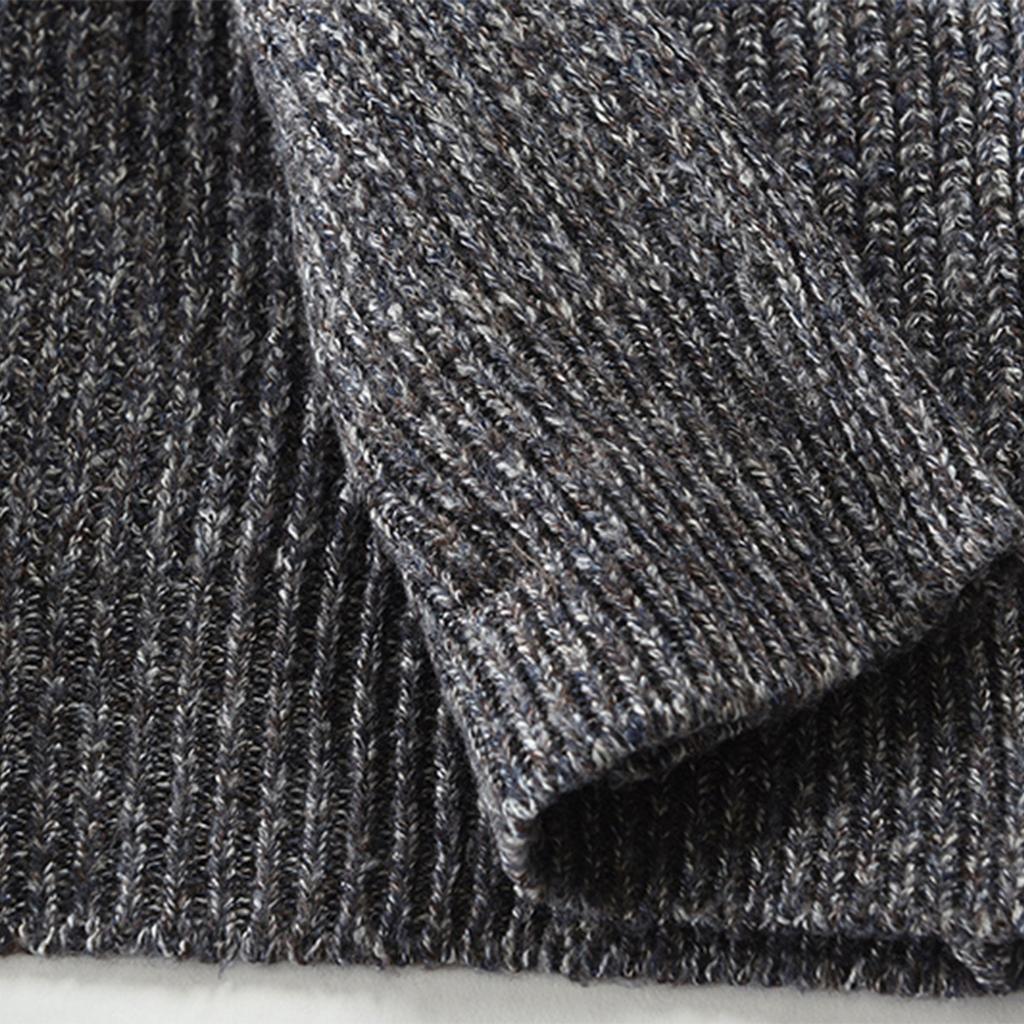 And Winter Men's Fashion Loose Cardigan Warm Lapel Jacket Sweater Knitted Coat