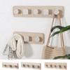 Rustic Wall Hanger Hook Wall Mounted Hat Clothes Bag Rack Nordic Wooden Coat Hooks  Entrance