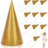 Partyhüte, 12 Stück Happy Birthday Hut Krone Glitzer Kegel Partyhut Party Kegelhüte Kegel
