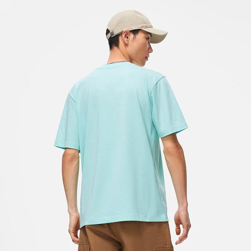Li Ning Drop Shoulder Sleeve T Shirt Unisex Blue AHST543-3