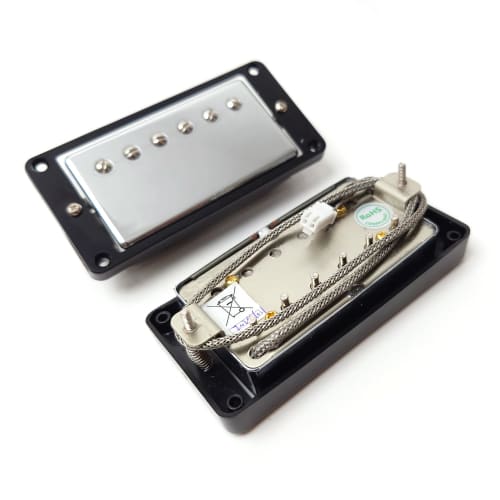ProBucker Alnico 2 Humbucker Pickup Set for Gibson Les Paul Neck & Bridge Pickups with 2-Conductor Quick Connect Terminals, 2V2T Wiring Harness, and V