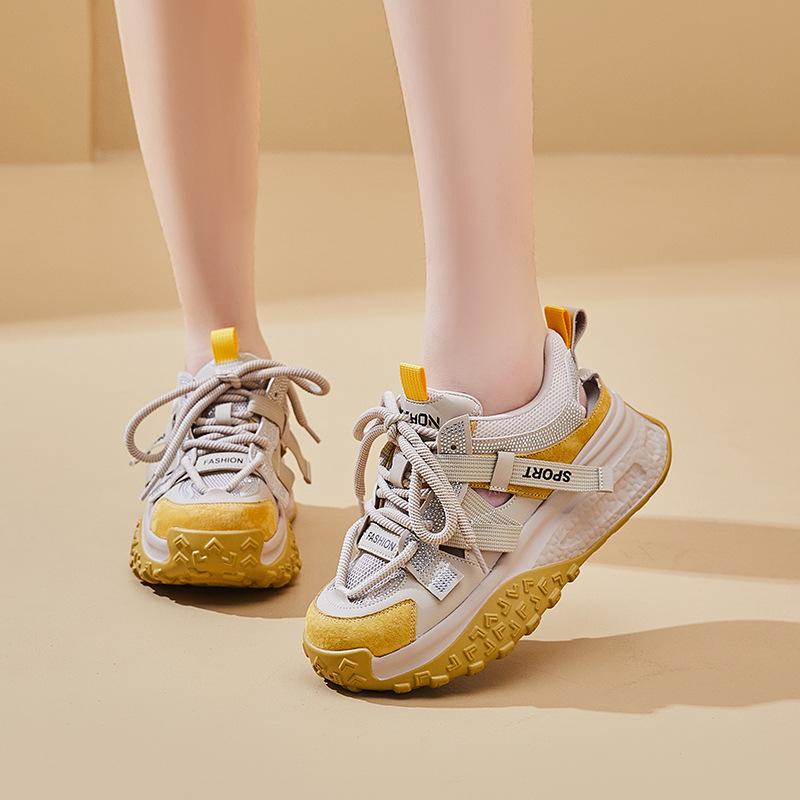New Dad Shoes for Women Fashionable Thick-soled Sports Single Shoes