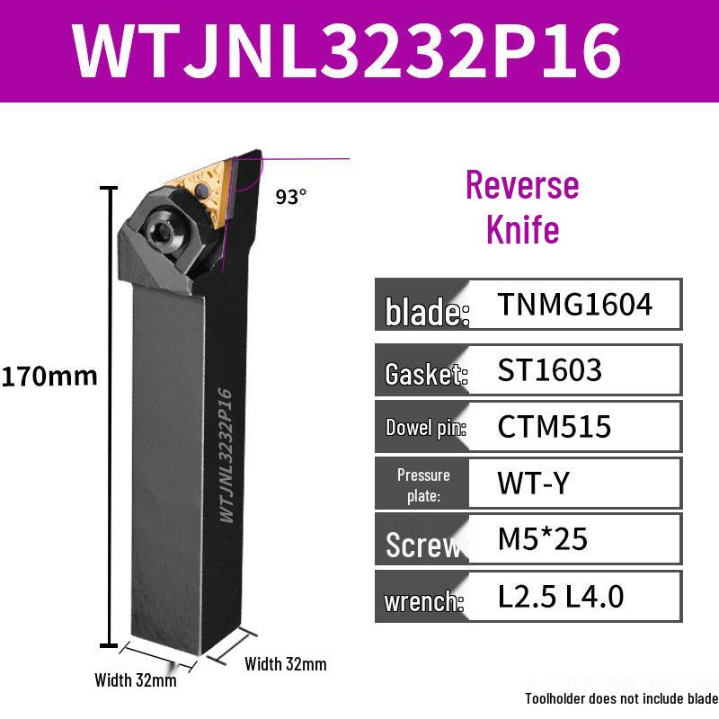 CNC Tool Holder: Peach-Shaped Face Turning Tool MWLNR/MTJNR20