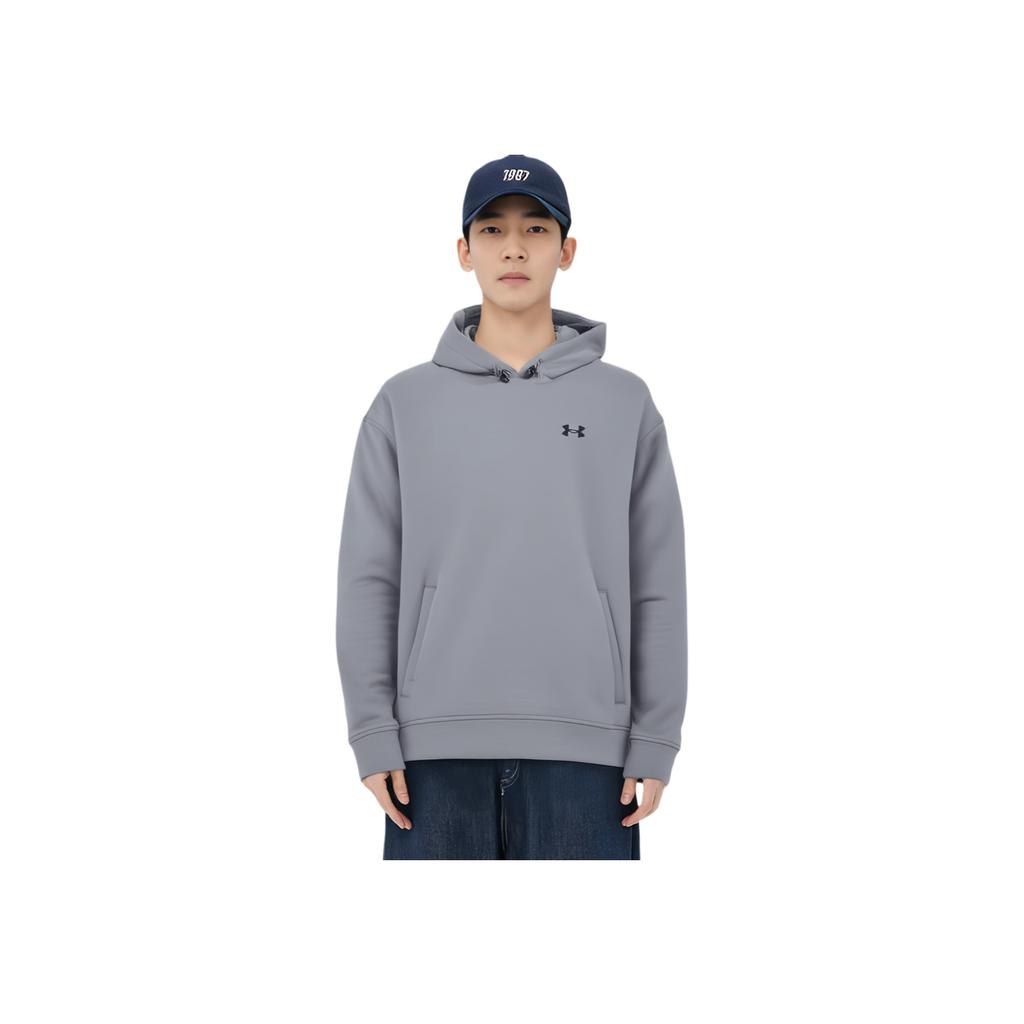 Under Armour Sportsstyle Vqc Fleece Hooded Pullover Long Sleeve Sweatshirt Men Sweatshirt Gray 1389477-035
