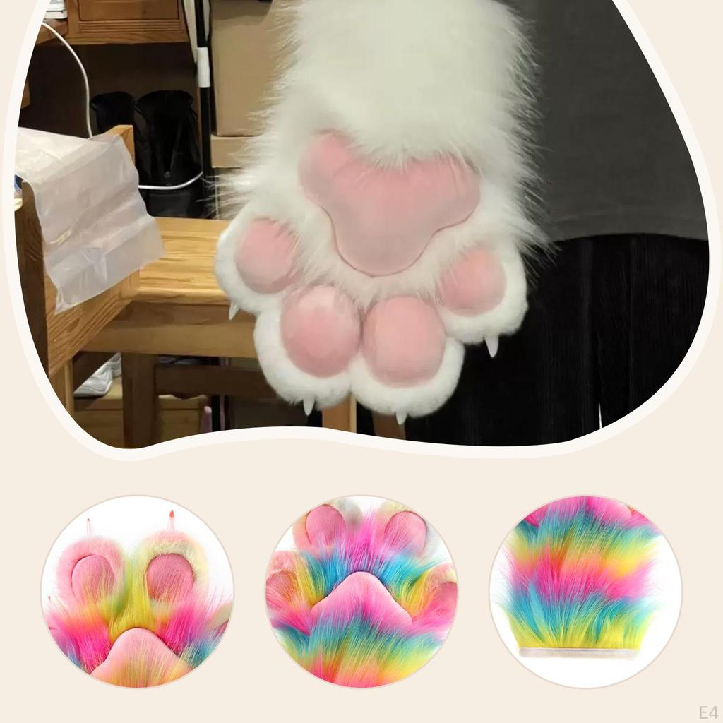 Animal Paws Gloves Adorable Cosplay Costume Accessories for Fancy Dress
