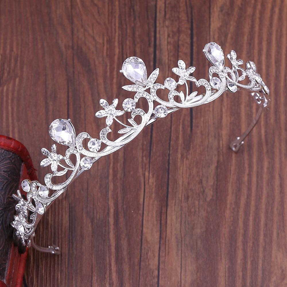 Gold Color Crystal Rhinestone Crown and Tiara Wedding Hair Jewelry Accessories for Women Bridal Tiaras Headpiece Girls Headbands