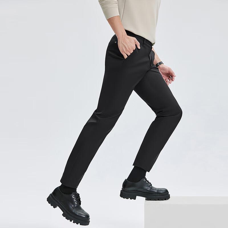 Qipilong Men's Fleece-Lined Straight-Leg Casual Pants