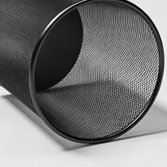 Garbage Can with Polished Rolled Bin Moisture Edges Trash Resistant Rustproof Wastebasket
