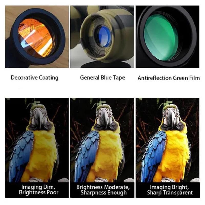 Jumelles puissantes 800x25, télescope longue portée, Zoom HD, Portable, pliable, Vision nocturne à faible luminosité