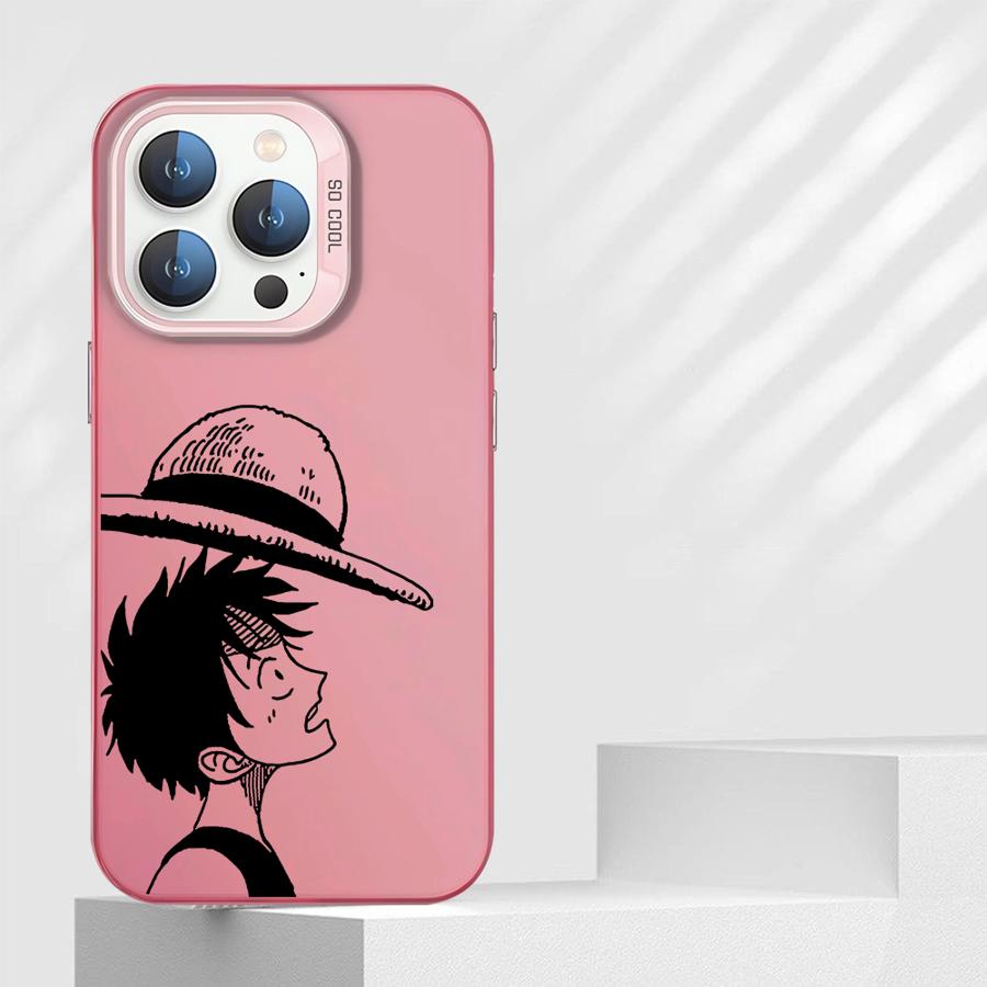 Phone Case for iPhone 16e 11 12 13 Pro Max 14 15 16 Plus Soft Cover One Piece Luffy Of The Straw Hat