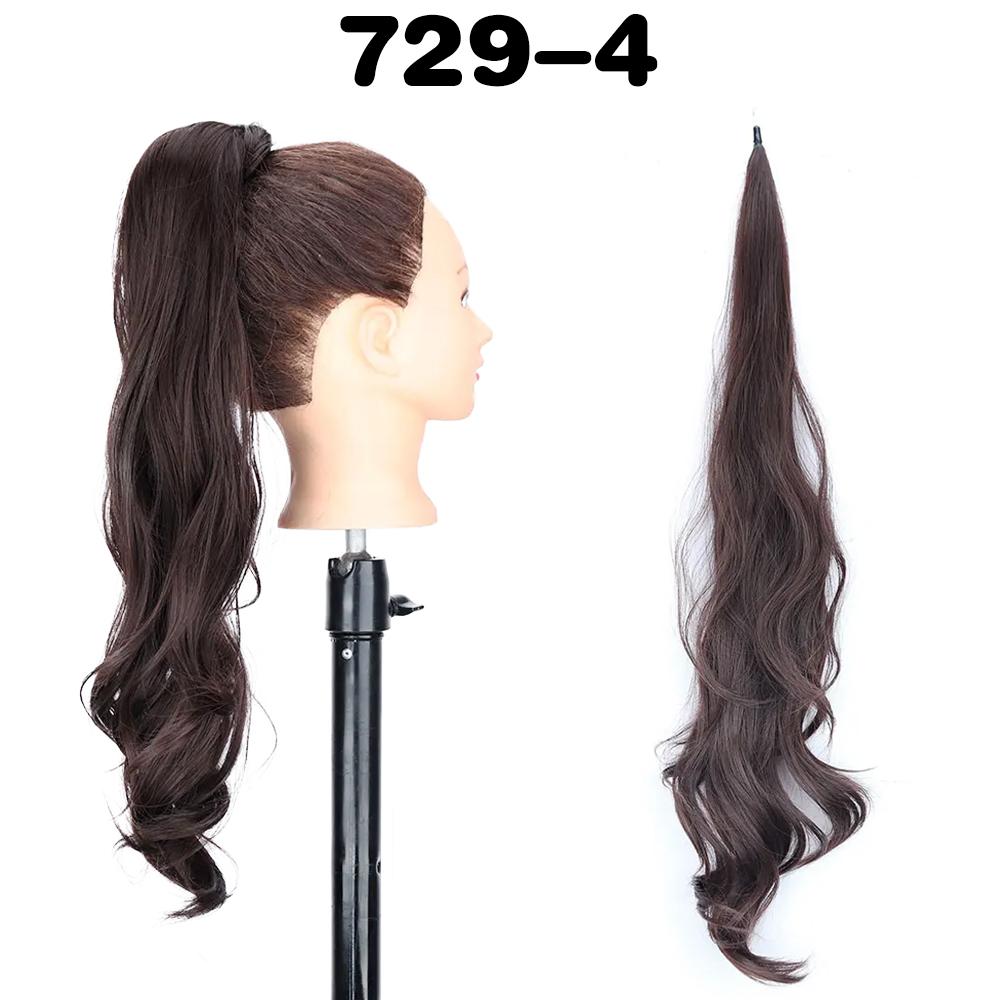MISS WIG 76,2 cm lange, gewellte, geschichtete Pferdeschwanz-Haarteil-Perücke aus synthetischem, flexiblem Pferdeschwanz für Damen im Alltag
