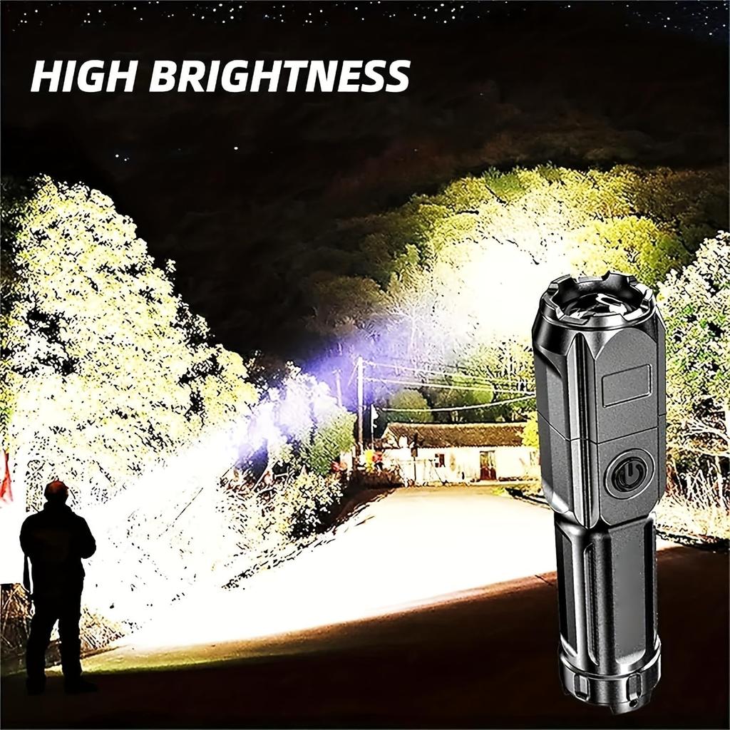 Rechargeable Ultra Bright LED Flashlight for Outdoor Adventures Durable and Portable Flashlight for Camping Hiking Emergencies