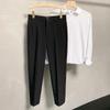 Frühlings- und Herbst Herren Einfarbig Slim Fit Kleiner Anzughose Gerades Bein Locker Lässig Mode Elegant Pendler Anzughose