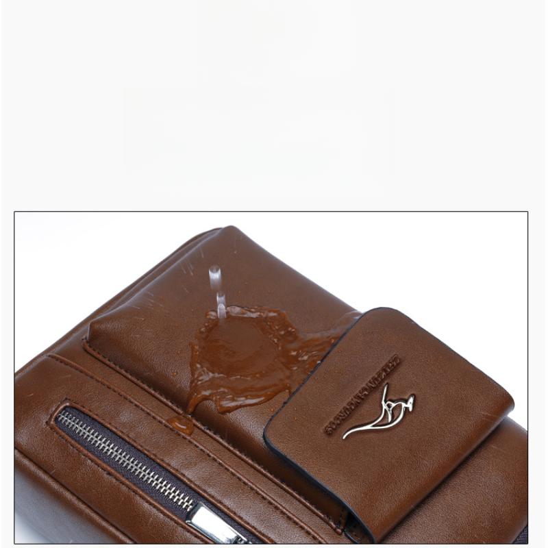 Men's Chest Bag USB One-shoulder Messenger Chest Bag Casual Fashion Bag Diagonal Backpack