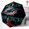 Printed Miami Dolphins logo Folding Umbrella,Outdoor,Leisure,And Travel Umbrella,Durable Umbrella Fabric,Birthday And Holiday Gift
