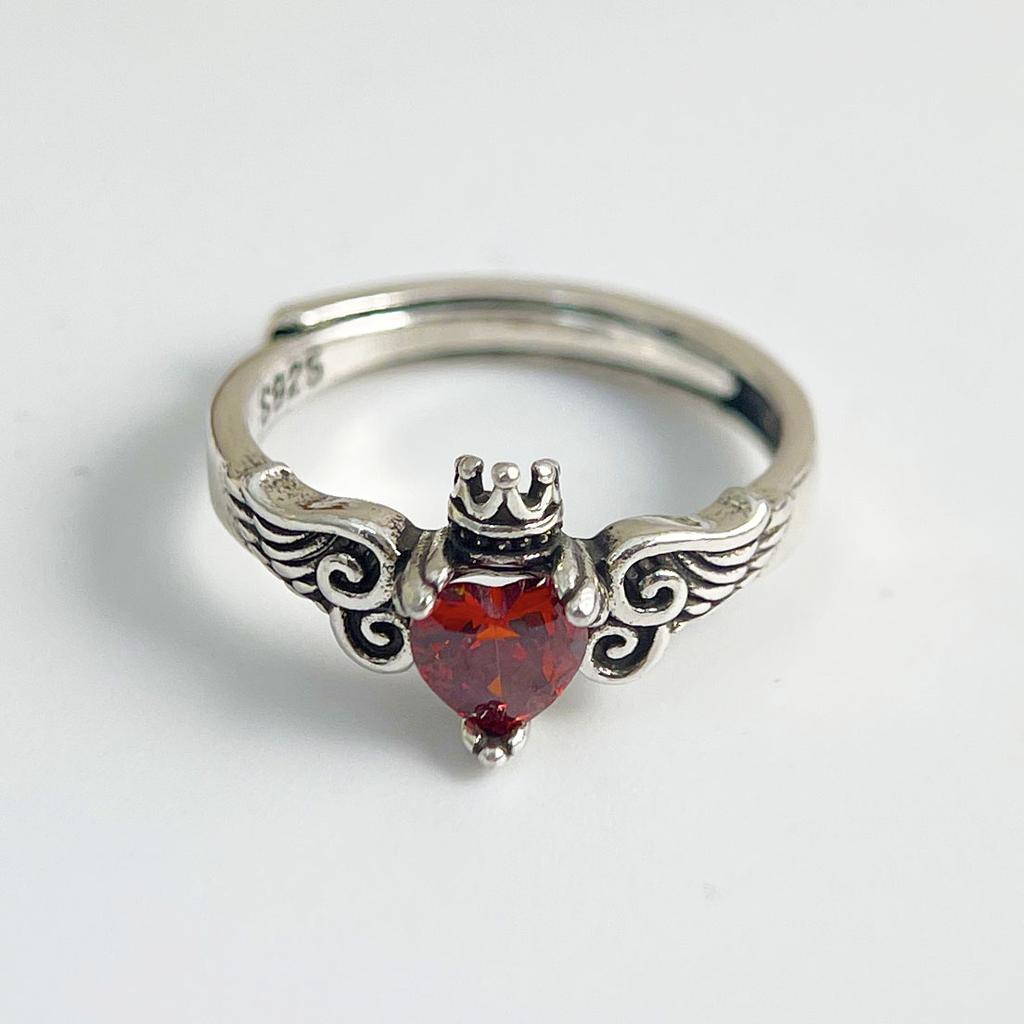 925 Silver Rings For Women Geometric Fine Jewelry Finger Adjustable Simple Colorful Stone Ring For Party Birthday Gift
