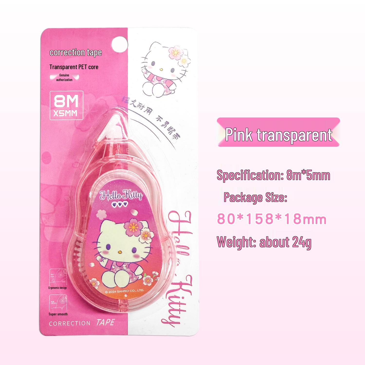 Genuine Sanrio Kuromi Cartoon Correction Tape for Students - KT Cat Stationery White-out Tape