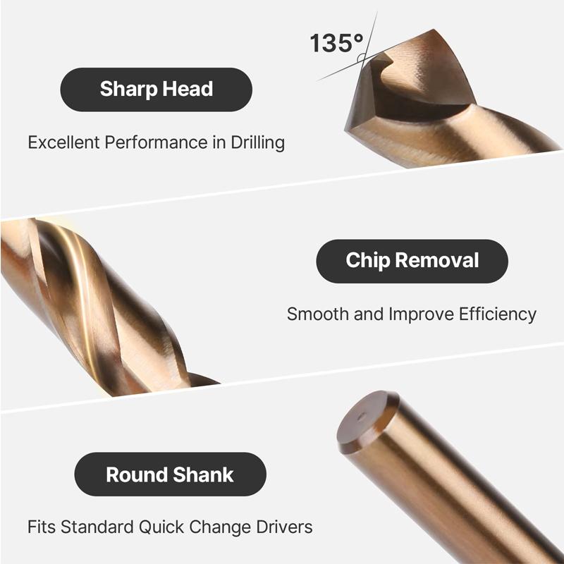 1-10mm HSS M35 Stainless Steel Twist Drills Metal Drill Cobalt Twist Drill Bit Set The Whole Ground Metal Reamer Hole Tools