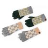 Japanese Style Knit Touchscreen Gloves Winter Warm Wool Blend Men Women Outdoor Cycling