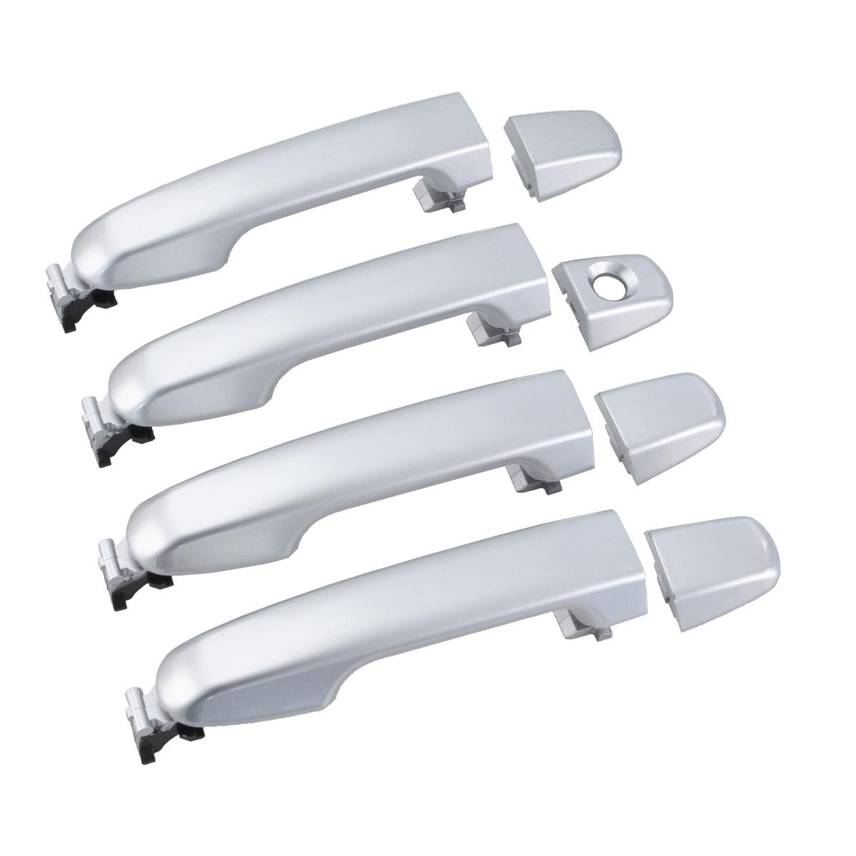 4 Pcs Exterior Outside Door Handle Silver For Toyota Camry 2012 2013 2014 2015 2016 2017 Car Outer Accessories 4 Pcs Silver