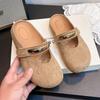Slippers women wear new soft-soled bag head half slippers with skirt and lazy slippers