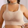 Sport-BHs für Damen Push-up Stoßdämpfend Lauf-BH Große Größen Tank-Stil Bügelfreie BHs Para Mujer Bralette