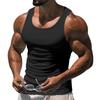 Mens Solid Color I Shaped Fitness Sports Gym Tank Top