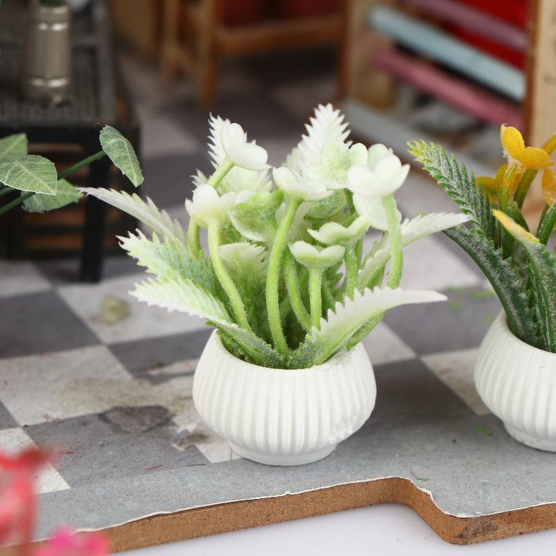 1/12 Puppenhaus Simulation Topfpflanzen Modell Puppenhaus Heimdekoration Mikro Landschaft Pflanzen Ornamente Puppenhaus Zubehör