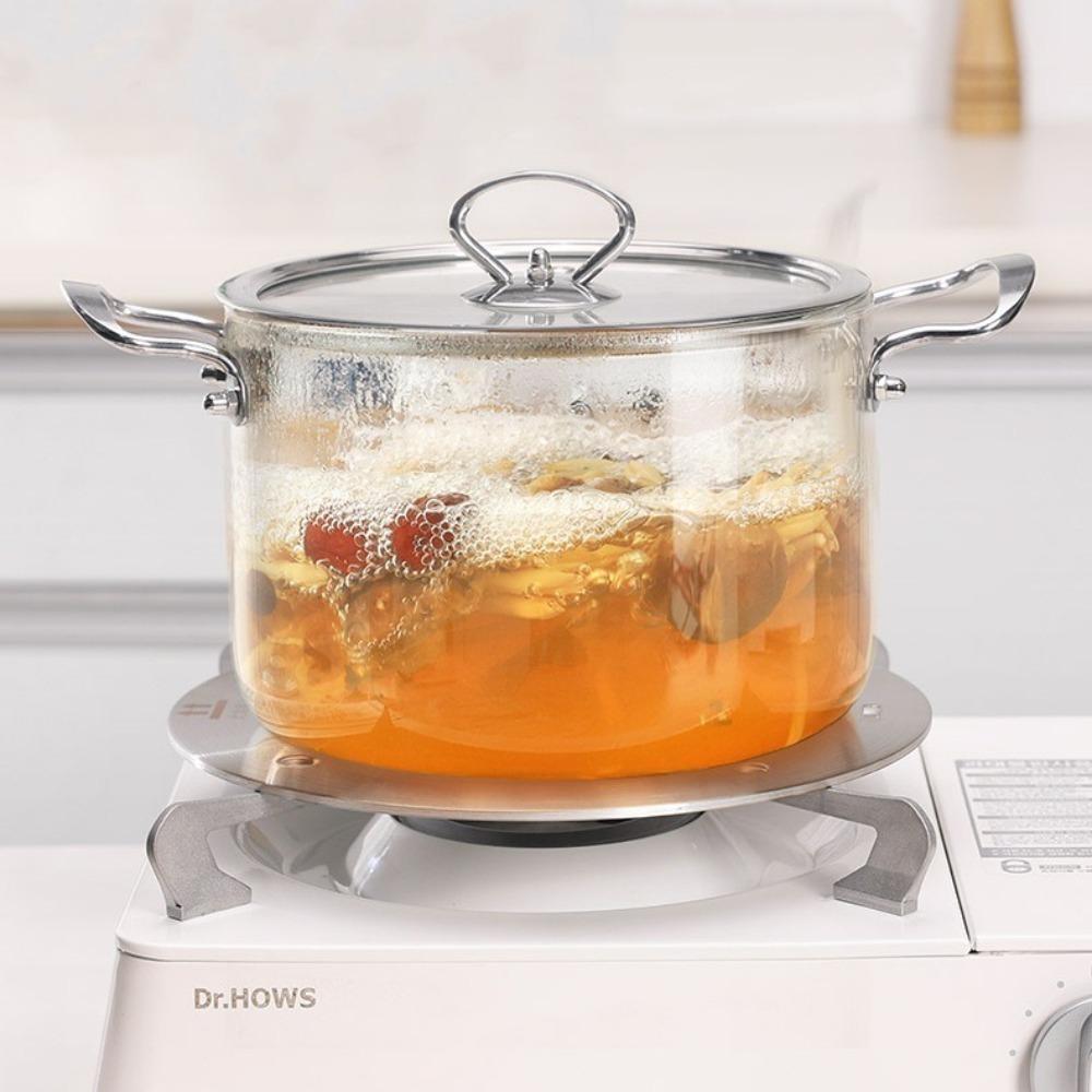Heat Resistant Clear Cooking Pot Stainless Steel Glass Soup Pot  Kitchen Cooking Tools