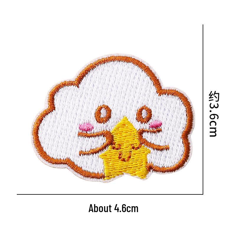 Self-Adhesive Embroidery Cartoon Patch Stickers for Clothes and DIY Journals