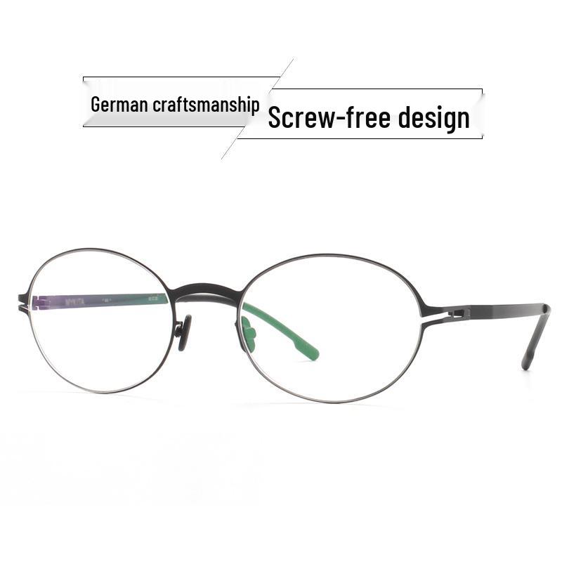Korean Retro Metal Round Frame Glasses: Trendy  Fashionable