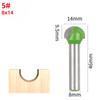 8-Pattern Round Bottom & Head Woodworking Milling Cutter, Grooving & Trimming Router Bit for Engraving & Bakelite Milling