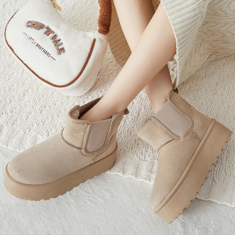 Cotton shoes women's new heightening snow boots high-top cold-proof boots piled thickened boots women's warm and comfortable cotton boots