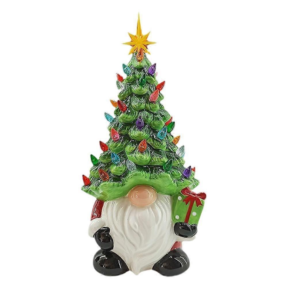 Glowing Festival Gnome Ornament With Led Lights For Holiday Tree Decor