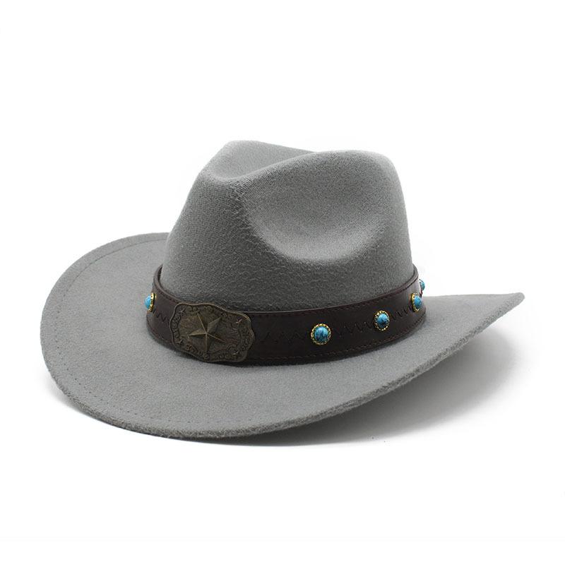 Minority Woolen Hat Men And Women Couple Hat Woolen Western Cowboy Top Hat