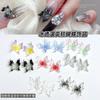 Ice Transparent Temperature Change Soft Butterfly Nail Art Accessories Half-Wing Butterfly Resin DIY Nail Brooch Earrings