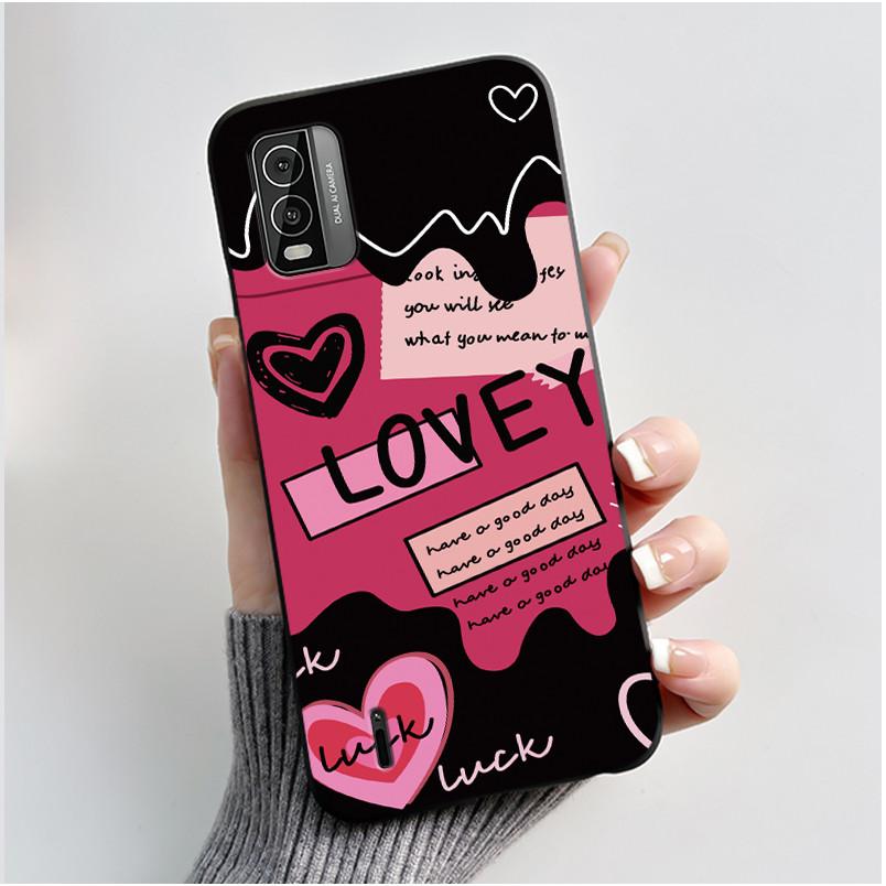 Phone Case for Nokia C210 C110 C300 Cases Luxury Dragon Cute Cool Boys Girls Black Soft TPU Protective Cover Shockproof Fundas