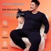 Yiershuang Men's Plus Size 100% Cotton 3-Layer Thermal Underwear Set