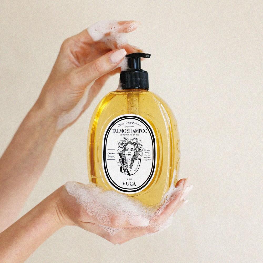 Buca Classic Deep Perfume Golden Repair Hair Loss Mildly Acidic Shampoo Cotton Musk Fragrance 510ml, 1 Piece
