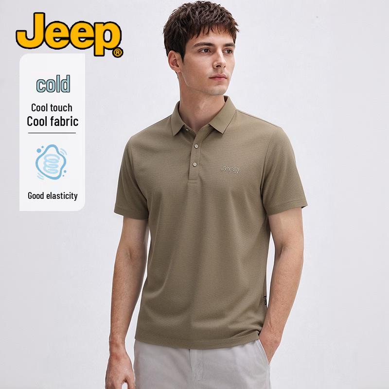 JEEP Men s Ice Silk Breathable Lapel Polo Shirt EU 44