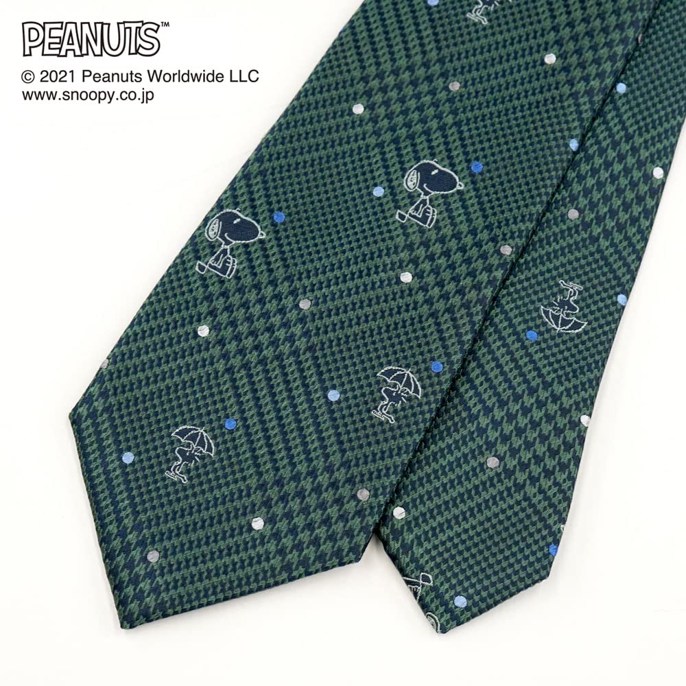 Tie Snoopy Necktie PN914458 Green SNOOPY Business Brand Necktie Present [Peanuts]