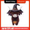 Halloween Tabletop Ornament Resin Christmas Highland Cow Statue Cute Funny Cow Figurine Decorative Animal Sculpture Gift