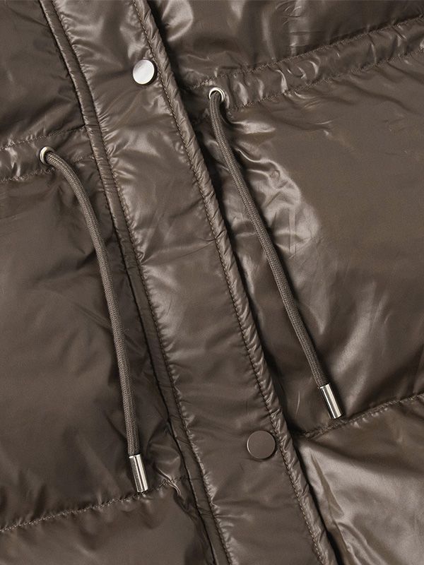 Drawstring Slim-Fit Cotton Jacket Winter Hooded Zipper Cotton Jacket Comfortable and Warm Outerwear